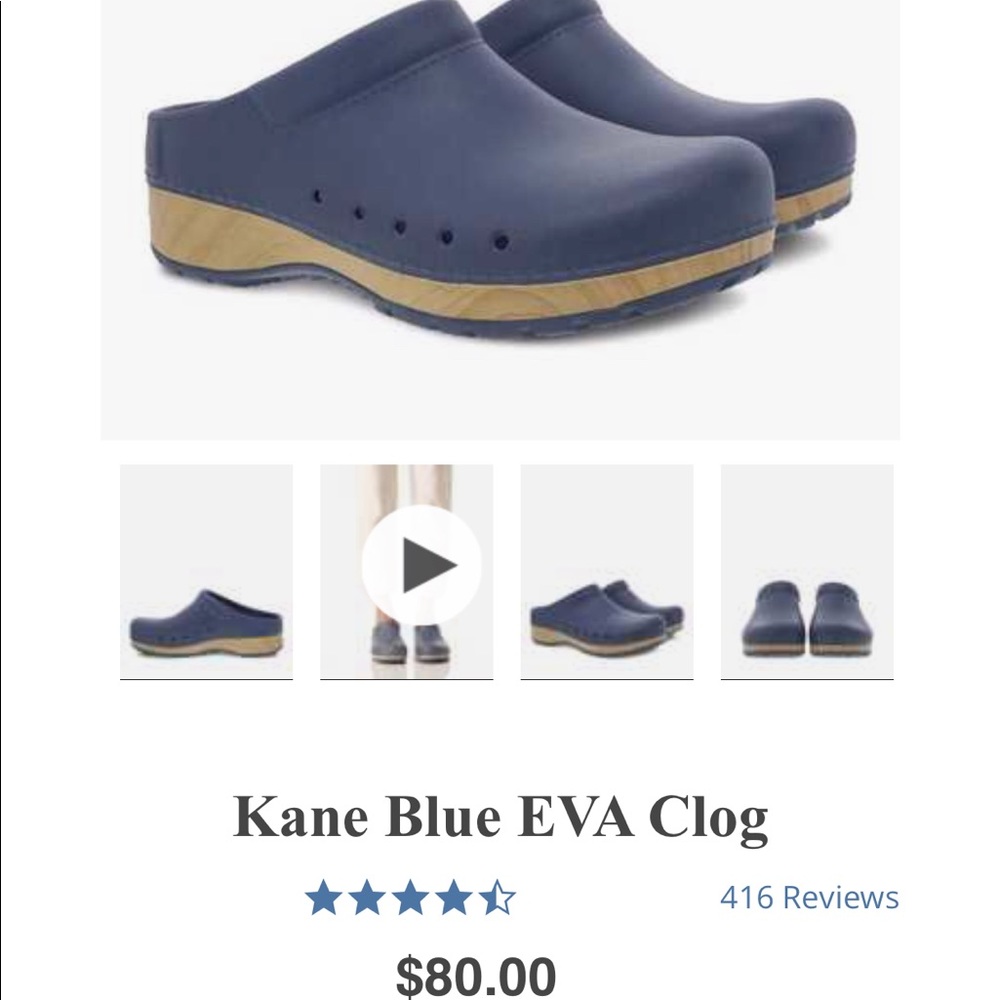 Dansko Kane Clog Blue size 41 (10.5-11)